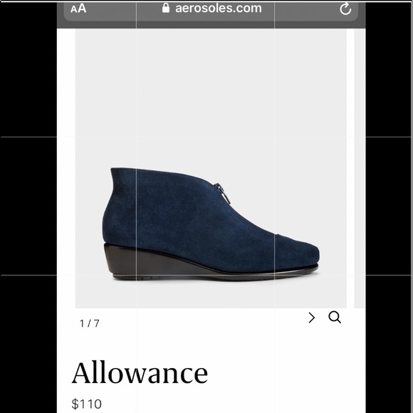 Aerosoles StitchNTurn Blue Suede Booties sz 10M - Picture 14 of 14